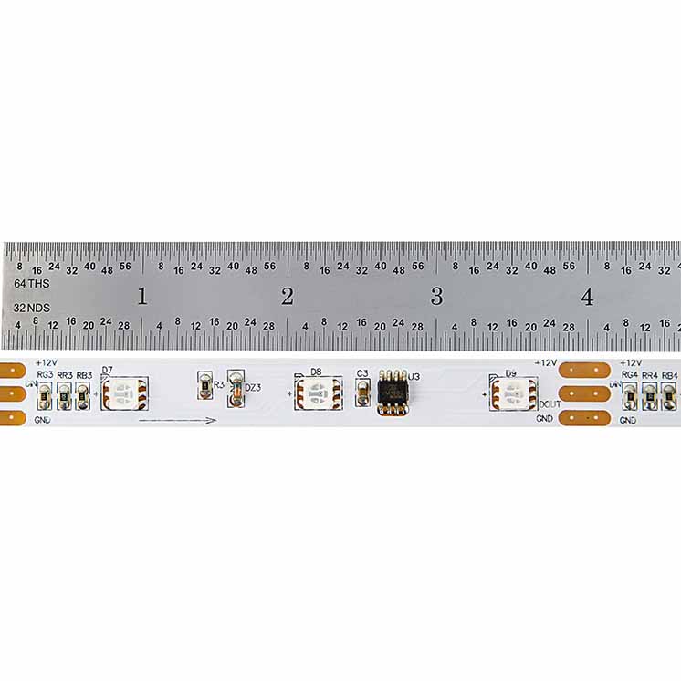 RGB LED Strip Light Kit - Color Chasing 12VDC LED Tape Light - 22 Lumens/ft